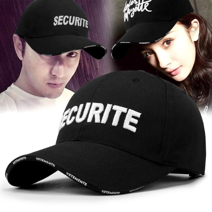 Fashion baseball snapback cap for Security letters cotton casquette summer sun hat women men lovers baseball cap hat 12 Colors