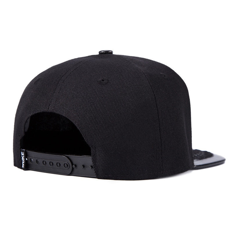 WuKe New Baseball Caps Hip Hop Snapbacks Wheat Bones Black Mens Full Plain Hat
